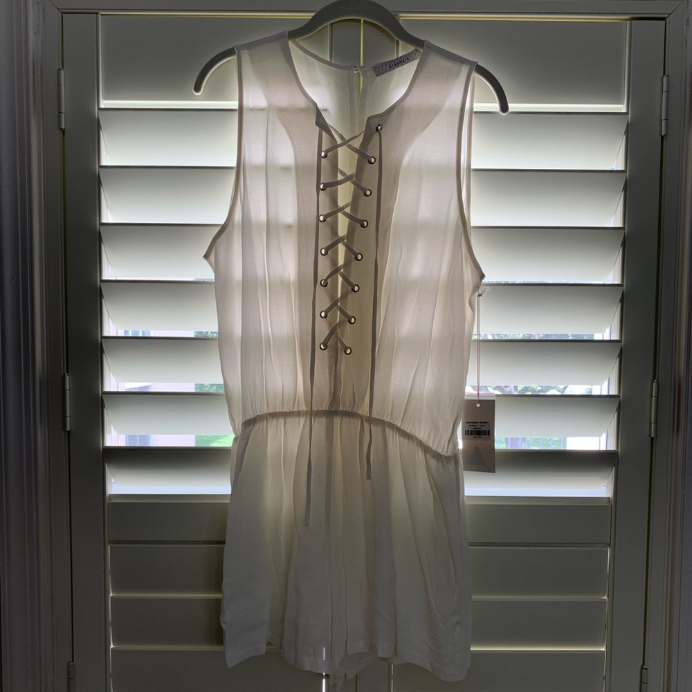 White Brit Romper - Size M